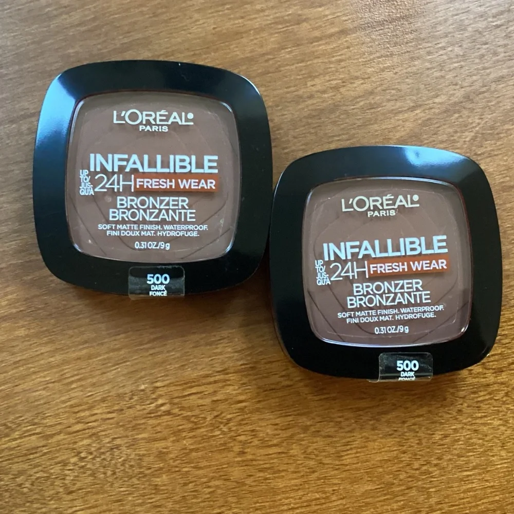 L'Oréal Paris Infallible 24H Fresh Wear Bronzers bundle Shade is 500 Dark NEW